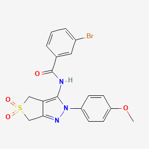 3-bromo-N-(2-(4-methoxyphenyl)-5,5-dioxido-4,6-dihydro-2H-thieno[3,4-c]pyrazol-3-yl)benzamide