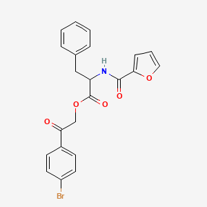 molecular formula C22H18BrNO5 B11207910 2-(4-bromophenyl)-2-oxoethyl N-(furan-2-ylcarbonyl)phenylalaninate 