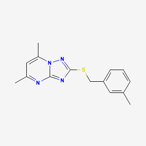 5,7-Dimethyl-2-[(3-methylphenyl)methylsulfanyl]-[1,2,4]triazolo[1,5-a]pyrimidine