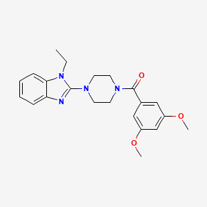 2-[4-(3,5-Dimethoxybenzoyl)piperazin-1-YL]-1-ethyl-1H-1,3-benzodiazole