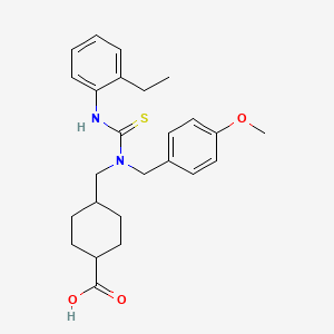 molecular formula C25H32N2O3S B11207941 4-{[{[(2-Ethylphenyl)amino]carbonothioyl}(4-methoxybenzyl)amino]methyl}cyclohexanecarboxylic acid 