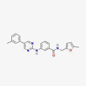 N-[(5-Methylfuran-2-YL)methyl]-3-{[5-(3-methylphenyl)pyrimidin-2-YL]amino}benzamide