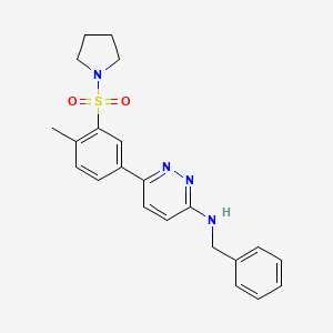 N-benzyl-6-[4-methyl-3-(pyrrolidin-1-ylsulfonyl)phenyl]pyridazin-3-amine