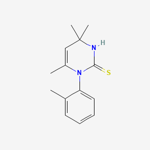 2(1H)-Pyrimidinethione, 3,4-dihydro-4,4,6-trimethyl-1-(o-tolyl)-