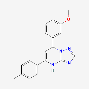 molecular formula C19H18N4O B11208021 7-(3-Methoxyphenyl)-5-(4-methylphenyl)-4,7-dihydro[1,2,4]triazolo[1,5-a]pyrimidine 