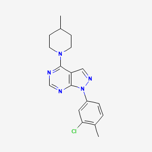 1-(3-chloro-4-methylphenyl)-4-(4-methylpiperidin-1-yl)-1H-pyrazolo[3,4-d]pyrimidine