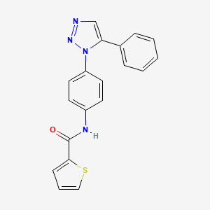 N-[4-(5-phenyl-1H-1,2,3-triazol-1-yl)phenyl]thiophene-2-carboxamide