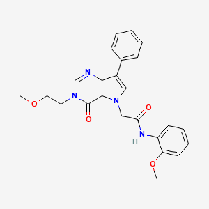 2-[3-(2-methoxyethyl)-4-oxo-7-phenyl-3,4-dihydro-5H-pyrrolo[3,2-d]pyrimidin-5-yl]-N-(2-methoxyphenyl)acetamide