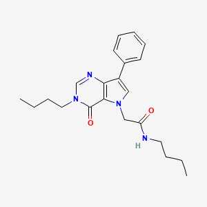 N-butyl-2-(3-butyl-4-oxo-7-phenyl-3,4-dihydro-5H-pyrrolo[3,2-d]pyrimidin-5-yl)acetamide