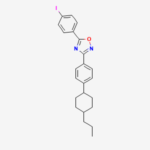 molecular formula C23H25IN2O B11208080 5-(4-Iodophenyl)-3-[4-(4-propylcyclohexyl)phenyl]-1,2,4-oxadiazole 