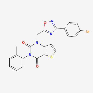 molecular formula C22H15BrN4O3S B11208084 4-{5-[3-(Piperidin-1-ylcarbonyl)phenyl]pyridin-2-yl}morpholine 