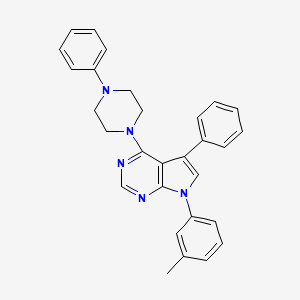 7-(3-methylphenyl)-5-phenyl-4-(4-phenylpiperazin-1-yl)-7H-pyrrolo[2,3-d]pyrimidine