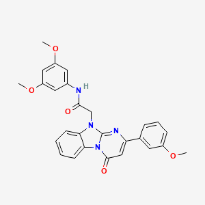 N-(3,5-dimethoxyphenyl)-2-[2-(3-methoxyphenyl)-4-oxopyrimido[1,2-a]benzimidazol-10(4H)-yl]acetamide