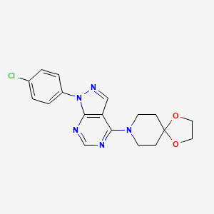 8-[1-(4-chlorophenyl)-1H-pyrazolo[3,4-d]pyrimidin-4-yl]-1,4-dioxa-8-azaspiro[4.5]decane