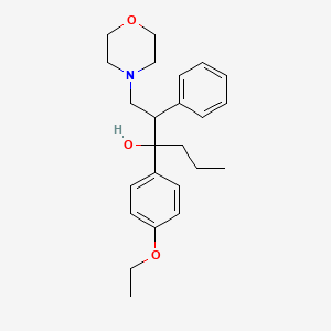 molecular formula C24H33NO3 B11208166 3-(4-Ethoxyphenyl)-1-(morpholin-4-yl)-2-phenylhexan-3-ol 