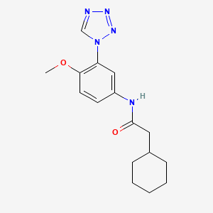 2-cyclohexyl-N-[4-methoxy-3-(1H-tetrazol-1-yl)phenyl]acetamide