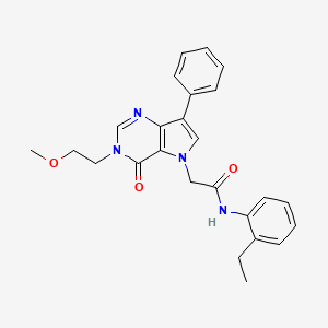 molecular formula C25H26N4O3 B11208196 N-(2-ethylphenyl)-2-[3-(2-methoxyethyl)-4-oxo-7-phenyl-3,4-dihydro-5H-pyrrolo[3,2-d]pyrimidin-5-yl]acetamide 