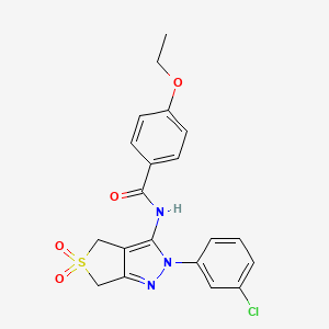 molecular formula C20H18ClN3O4S B11208207 N-(2-(3-chlorophenyl)-5,5-dioxido-4,6-dihydro-2H-thieno[3,4-c]pyrazol-3-yl)-4-ethoxybenzamide 