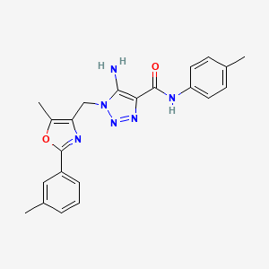 5-amino-1-{[5-methyl-2-(3-methylphenyl)-1,3-oxazol-4-yl]methyl}-N-(4-methylphenyl)-1H-1,2,3-triazole-4-carboxamide