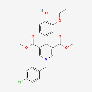 Dimethyl 1-(4-chlorobenzyl)-4-(3-ethoxy-4-hydroxyphenyl)-1,4-dihydropyridine-3,5-dicarboxylate