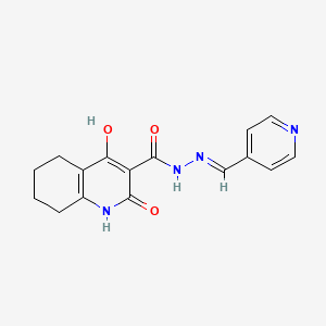 2,4-dihydroxy-N'-[(E)-pyridin-4-ylmethylidene]-5,6,7,8-tetrahydroquinoline-3-carbohydrazide