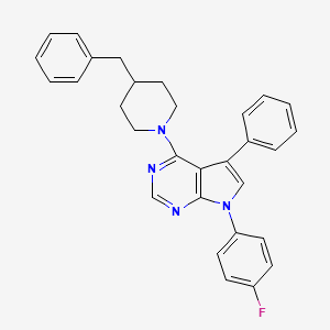 molecular formula C30H27FN4 B11208248 4-(4-benzylpiperidin-1-yl)-7-(4-fluorophenyl)-5-phenyl-7H-pyrrolo[2,3-d]pyrimidine 