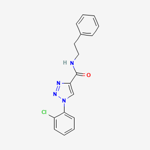 molecular formula C17H15ClN4O B11208268 1-(2-chlorophenyl)-N-(2-phenylethyl)-1H-1,2,3-triazole-4-carboxamide 