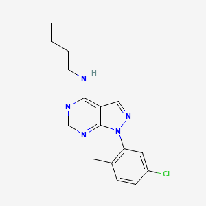 molecular formula C16H18ClN5 B11208273 N-butyl-1-(5-chloro-2-methylphenyl)-1H-pyrazolo[3,4-d]pyrimidin-4-amine 