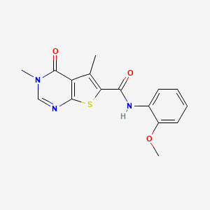 N-(2-methoxyphenyl)-3,5-dimethyl-4-oxo-3,4-dihydrothieno[2,3-d]pyrimidine-6-carboxamide