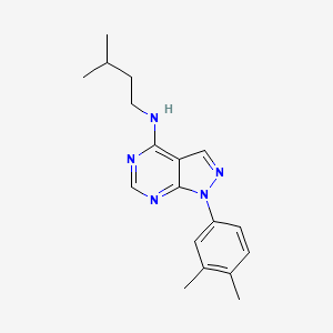 1-(3,4-dimethylphenyl)-N-(3-methylbutyl)-1H-pyrazolo[3,4-d]pyrimidin-4-amine