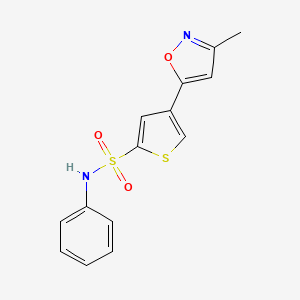 4-(3-methyl-1,2-oxazol-5-yl)-N-phenylthiophene-2-sulfonamide