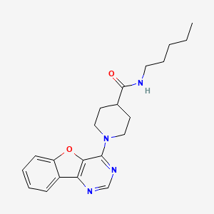 molecular formula C21H26N4O2 B11208350 1-([1]benzofuro[3,2-d]pyrimidin-4-yl)-N-pentylpiperidine-4-carboxamide 