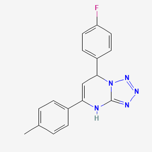 molecular formula C17H14FN5 B11208353 7-(4-Fluorophenyl)-5-(4-methylphenyl)-4,7-dihydrotetrazolo[1,5-a]pyrimidine 