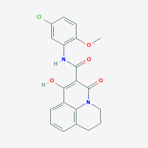 N-(5-chloro-2-methoxyphenyl)-7-hydroxy-5-oxo-2,3-dihydro-1H,5H-pyrido[3,2,1-ij]quinoline-6-carboxamide