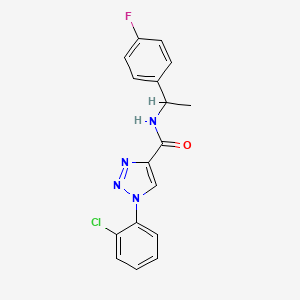 molecular formula C17H14ClFN4O B11208398 1-(2-chlorophenyl)-N-[1-(4-fluorophenyl)ethyl]-1H-1,2,3-triazole-4-carboxamide 