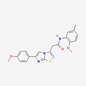 N-(2-methoxy-5-methylphenyl)-2-[6-(4-methoxyphenyl)imidazo[2,1-b][1,3]thiazol-3-yl]acetamide