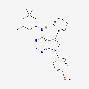 7-(4-methoxyphenyl)-5-phenyl-N-(3,3,5-trimethylcyclohexyl)-7H-pyrrolo[2,3-d]pyrimidin-4-amine