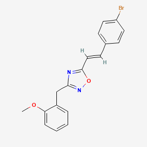 5-[(E)-2-(4-bromophenyl)ethenyl]-3-(2-methoxybenzyl)-1,2,4-oxadiazole