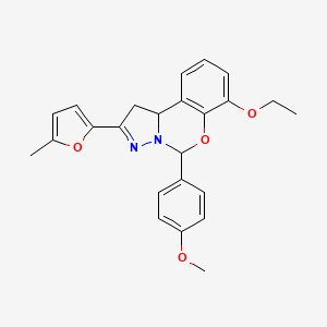 7-Ethoxy-5-(4-methoxyphenyl)-2-(5-methylfuran-2-yl)-1,10b-dihydropyrazolo[1,5-c][1,3]benzoxazine