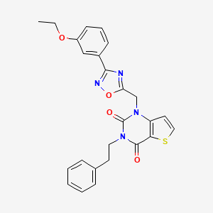 molecular formula C25H22N4O4S B11208490 4-Morpholin-4-yl-2-(morpholin-4-ylcarbonyl)[1]benzofuro[3,2-d]pyrimidine 