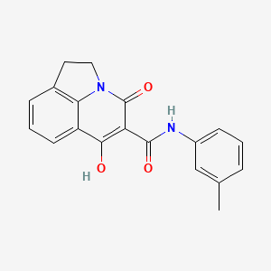 molecular formula C19H16N2O3 B11208491 6-Hydroxy-4-oxo-1,2-dihydro-4H-pyrrolo[3,2,1-ij]quinoline-5-carboxylic acid m-tolylamide 