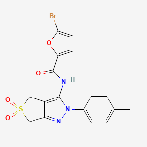 5-bromo-N-(5,5-dioxido-2-(p-tolyl)-4,6-dihydro-2H-thieno[3,4-c]pyrazol-3-yl)furan-2-carboxamide