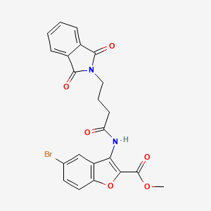 Methyl 5-bromo-3-[4-(1,3-dioxoisoindol-2-yl)butanoylamino]-1-benzofuran-2-carboxylate