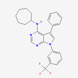 N-cycloheptyl-5-phenyl-7-[3-(trifluoromethyl)phenyl]-7H-pyrrolo[2,3-d]pyrimidin-4-amine