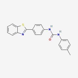 molecular formula C21H17N3OS B11208571 1-(4-(Benzo[d]thiazol-2-yl)phenyl)-3-(p-tolyl)urea 