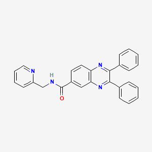 molecular formula C27H20N4O B11208586 2,3-Diphenyl-N-[(pyridin-2-YL)methyl]quinoxaline-6-carboxamide 