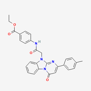 ethyl 4-({[2-(4-methylphenyl)-4-oxopyrimido[1,2-a]benzimidazol-10(4H)-yl]acetyl}amino)benzoate