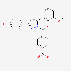 Methyl 4-[2-(4-fluorophenyl)-7-methoxy-1,10b-dihydropyrazolo[1,5-c][1,3]benzoxazin-5-yl]benzoate