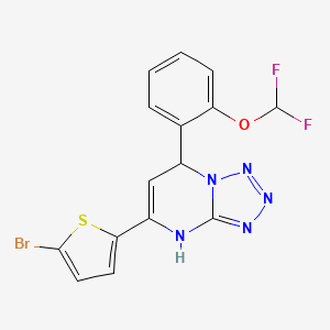 5-(5-Bromothiophen-2-yl)-7-[2-(difluoromethoxy)phenyl]-4,7-dihydrotetrazolo[1,5-a]pyrimidine