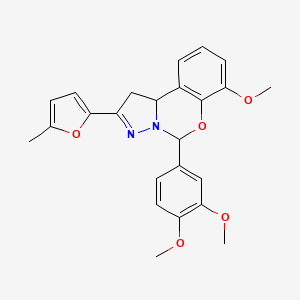 5-(3,4-Dimethoxyphenyl)-7-methoxy-2-(5-methylfuran-2-yl)-1,10b-dihydropyrazolo[1,5-c][1,3]benzoxazine